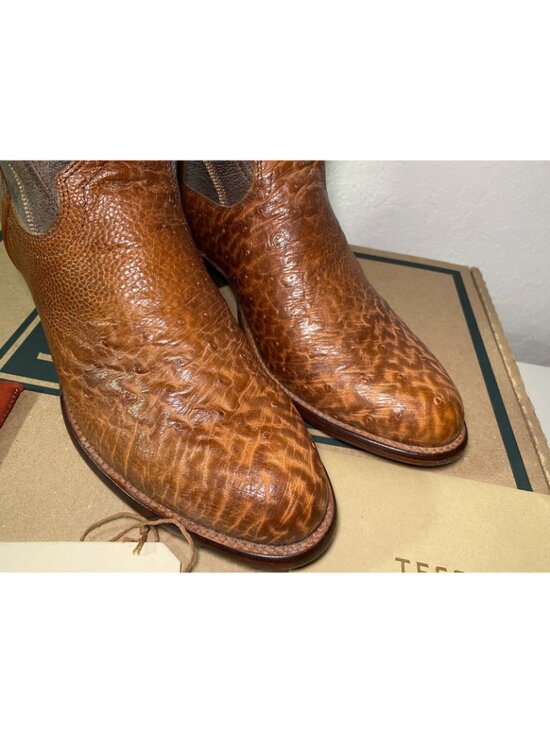 Tecovas The Weston Russet Smooth Ostrich Western Cowboy Boots Men\'s 9.5 D main image 8